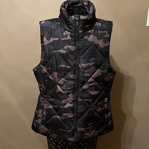 New York & Company Green, Tan and Brown Camo Vest